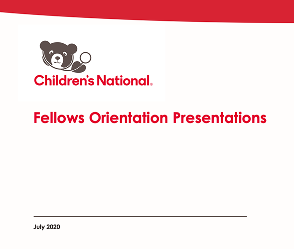 Fellows Required Orientation Presentations